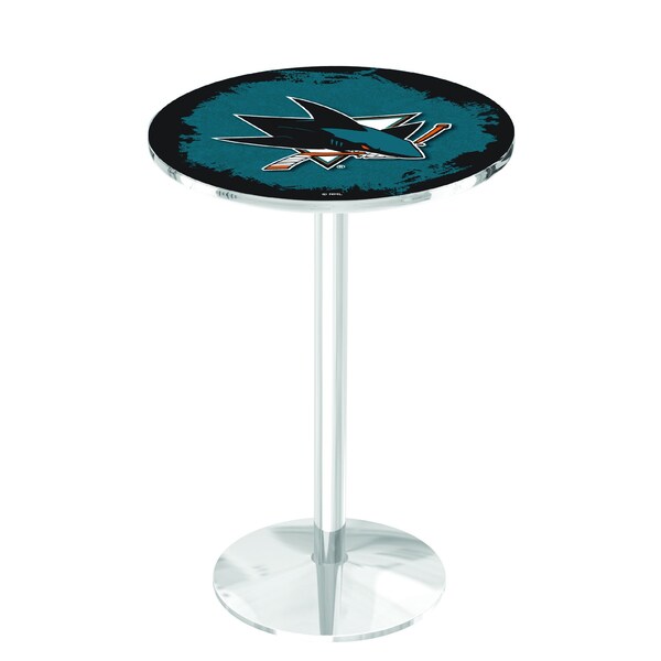 42" Chrome San Jose Sharks Pub Table
